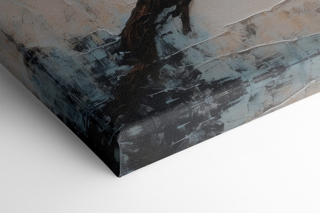 Painting of a tree with white flowers Painting of a tree with white flowers