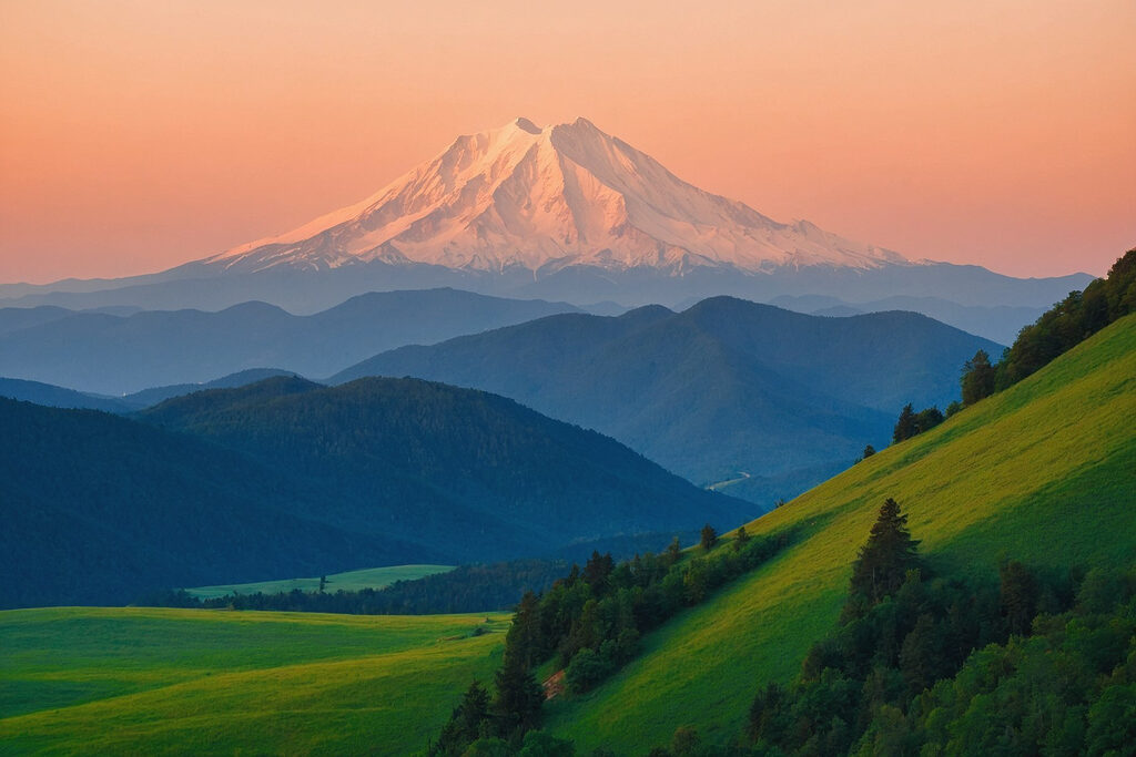 Mountain in the distance
