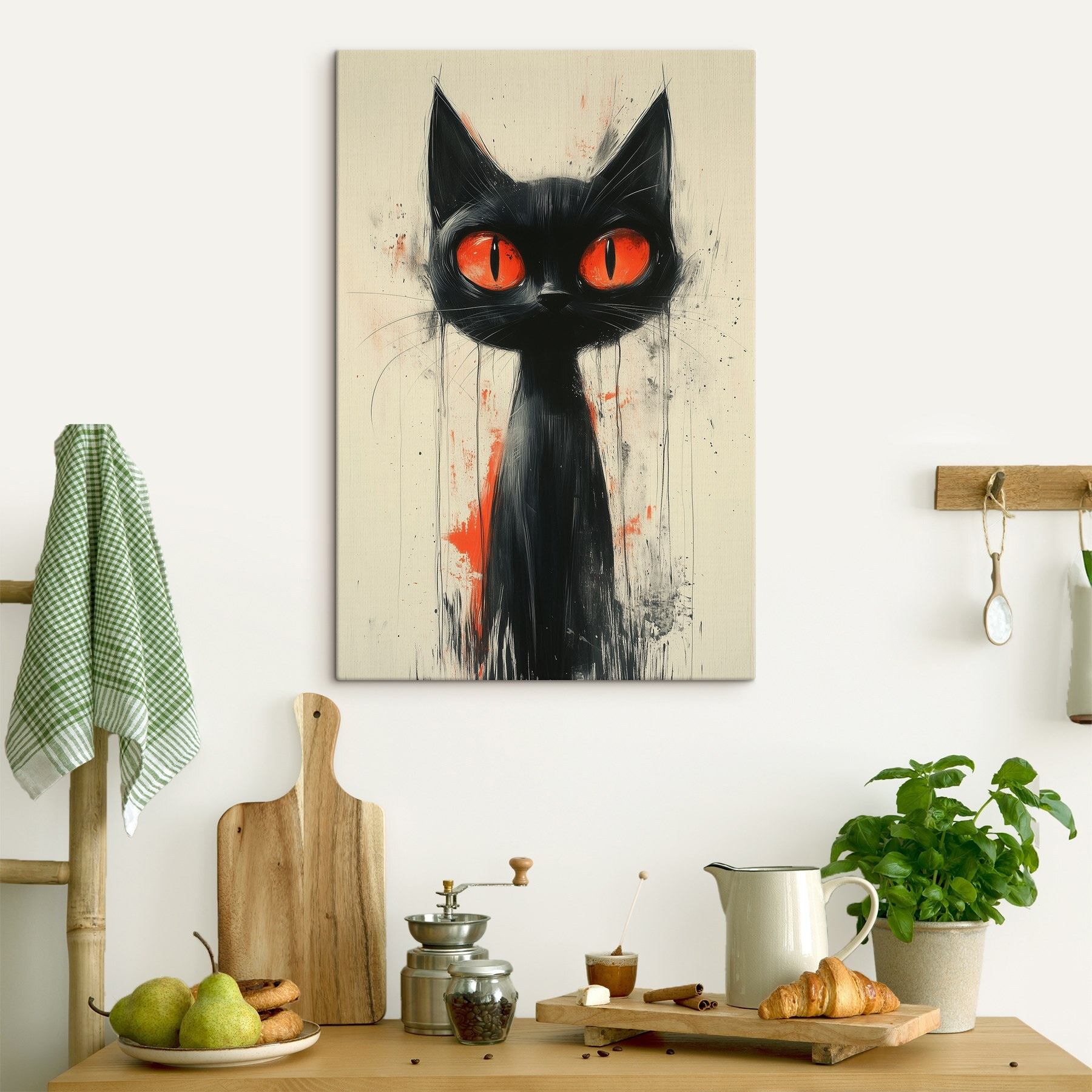 Black cat with red eyes Black cat with red eyes