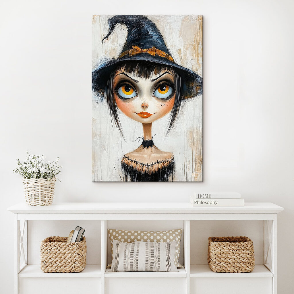 Cartoon of a woman wearing a person hat Cartoon of a woman wearing a person hat