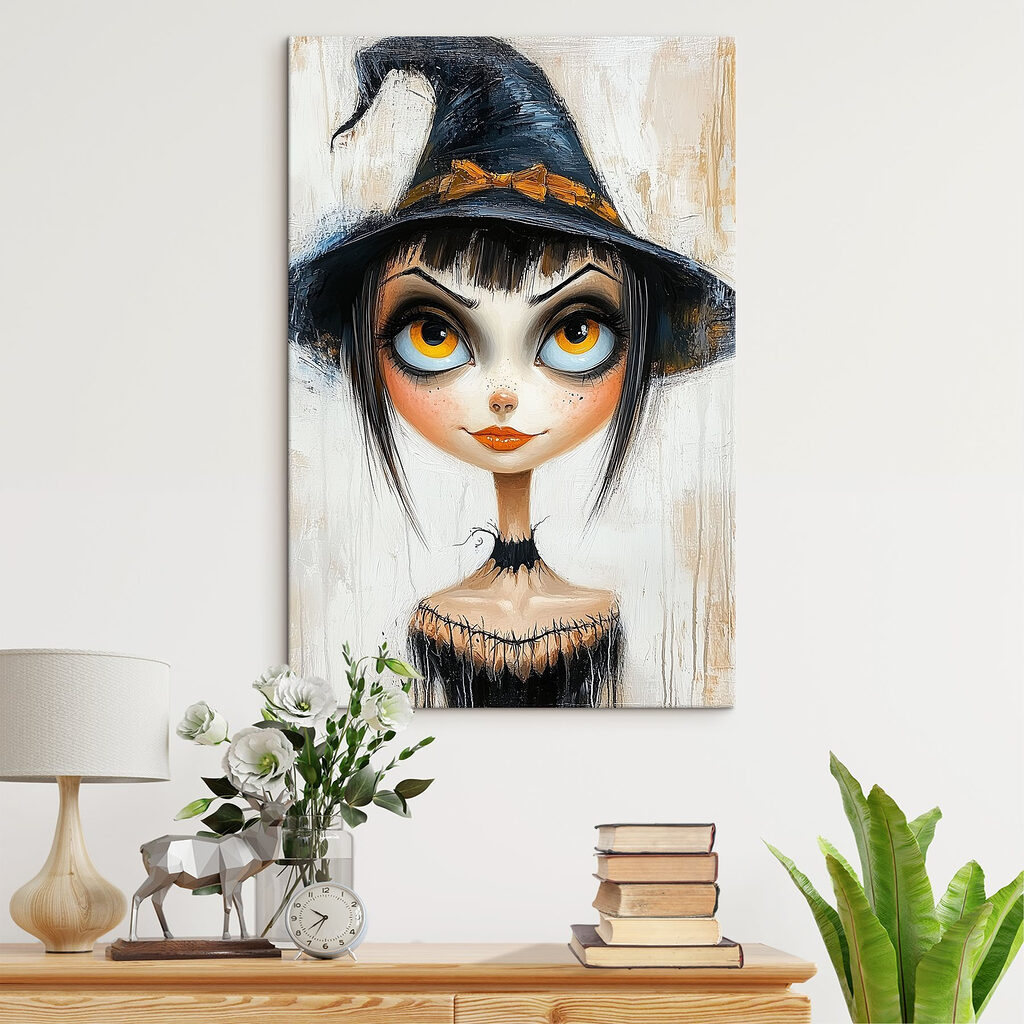 Cartoon of a woman wearing a person hat Cartoon of a woman wearing a person hat