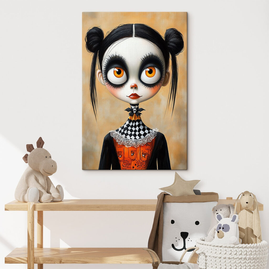 Cartoon girl with big eyes