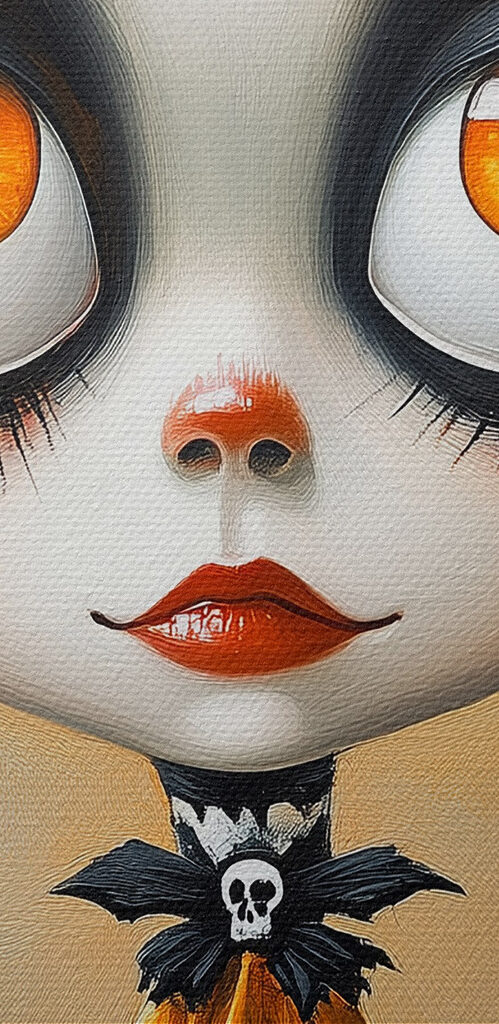 Cartoon girl with big eyes