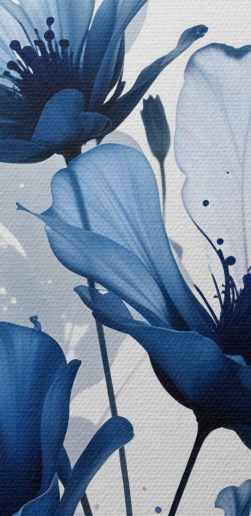 Group of blue flowers