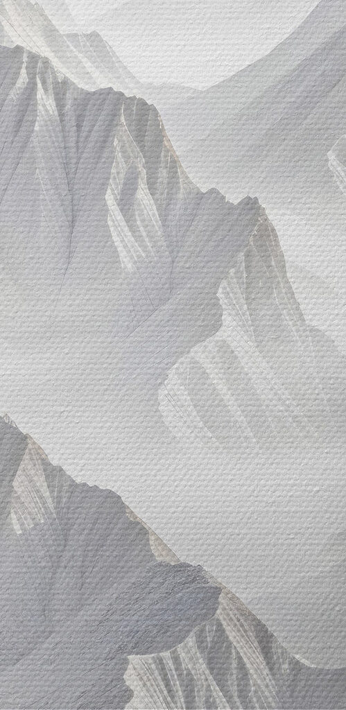 Snowy mountain range with clouds Snowy mountain range with clouds