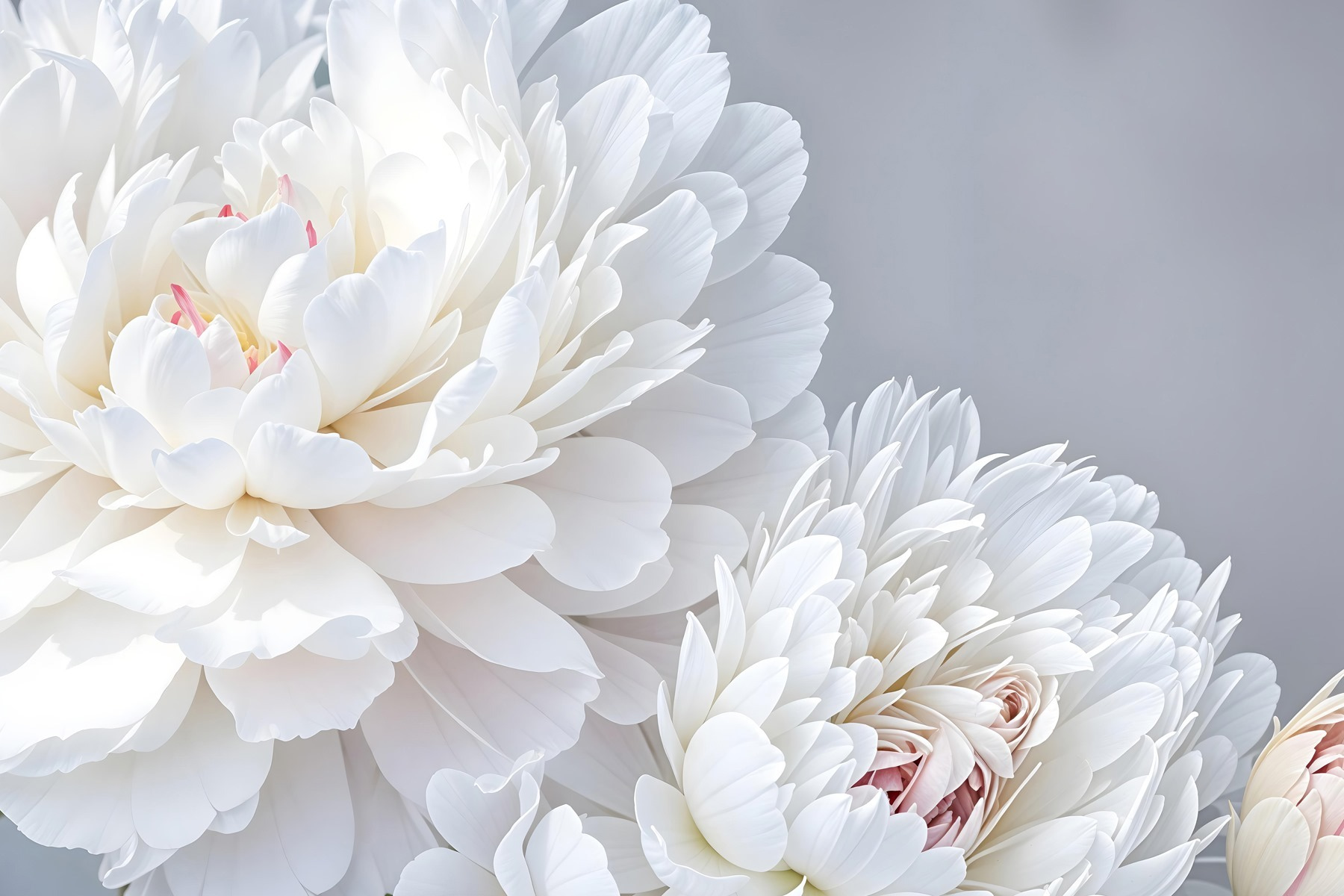 Close up of white flowers