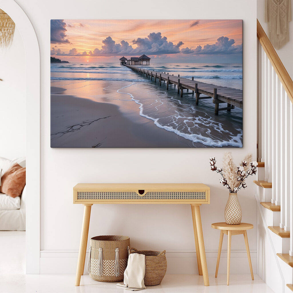 Dock leading to a building Dock leading to a building