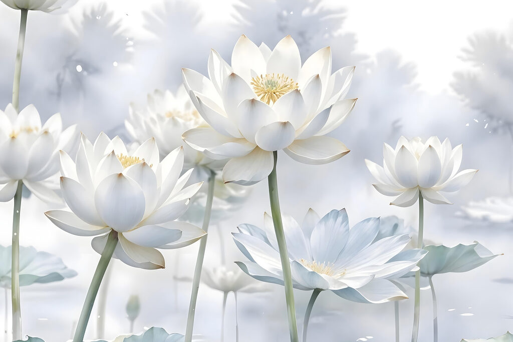 Group of white flowers Group of white flowers