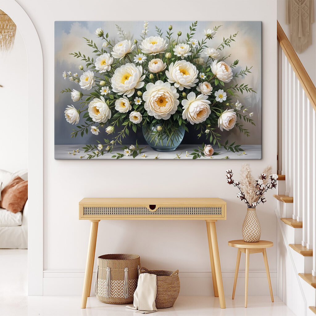 Vase of white flowers Vase of white flowers