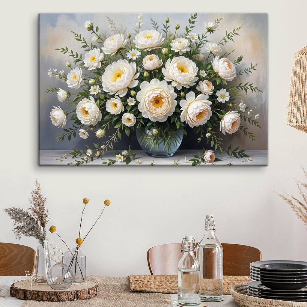 Vase of white flowers Vase of white flowers