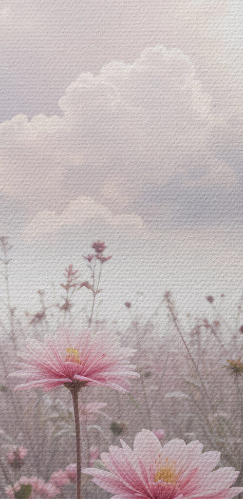 Field of pink flowers Field of pink flowers