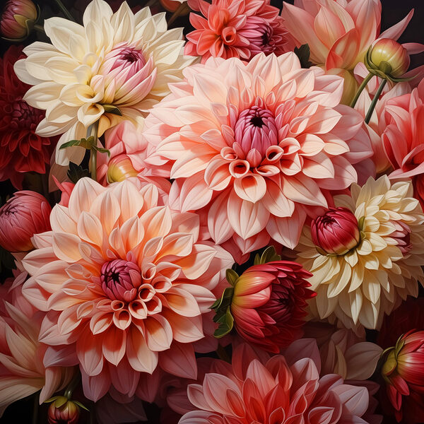 Group of pink and white flowers Group of pink and white flowers