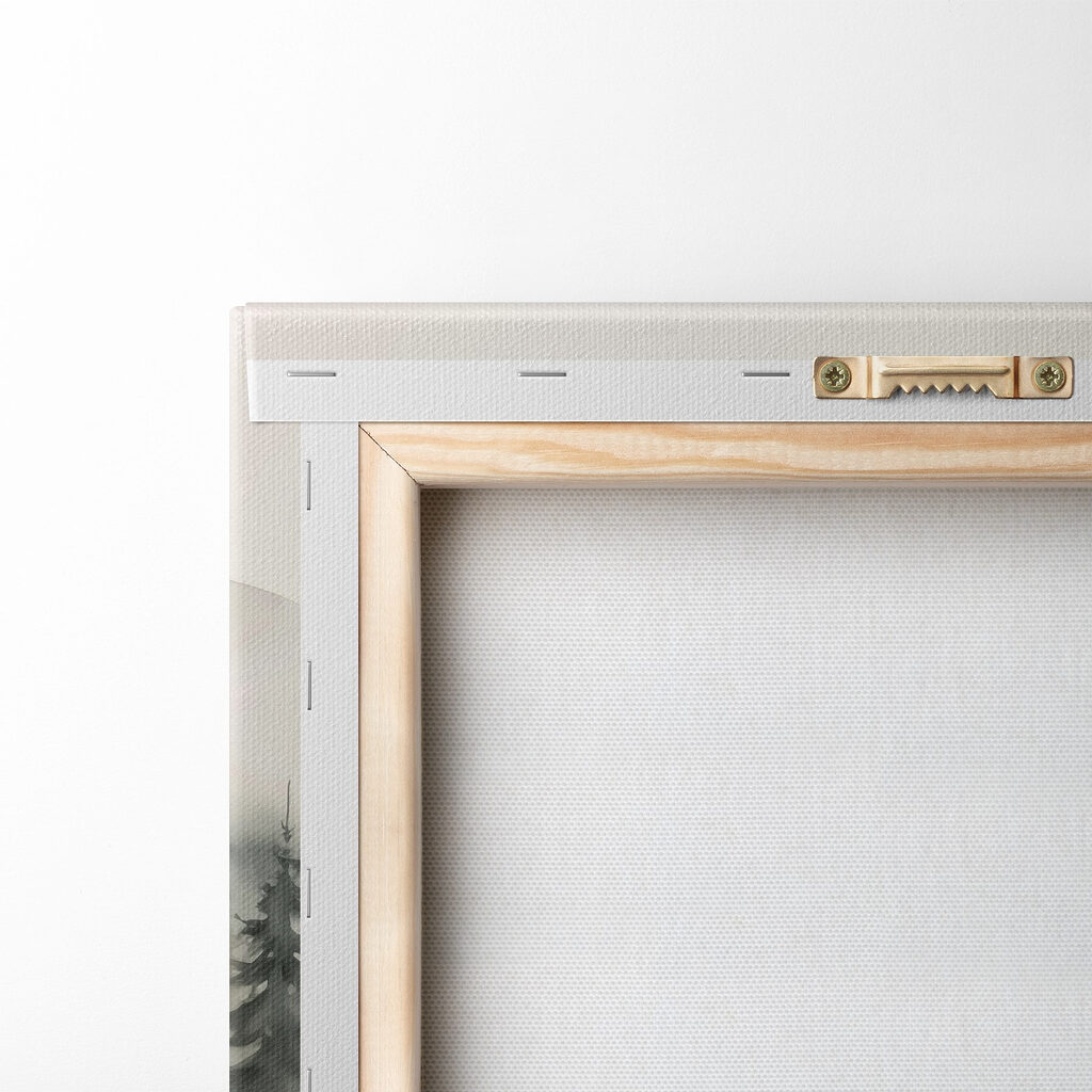 Foggy forest with trees