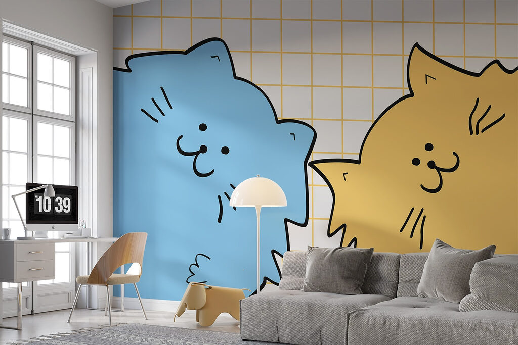 Blue and yellow cat Blue and yellow cat