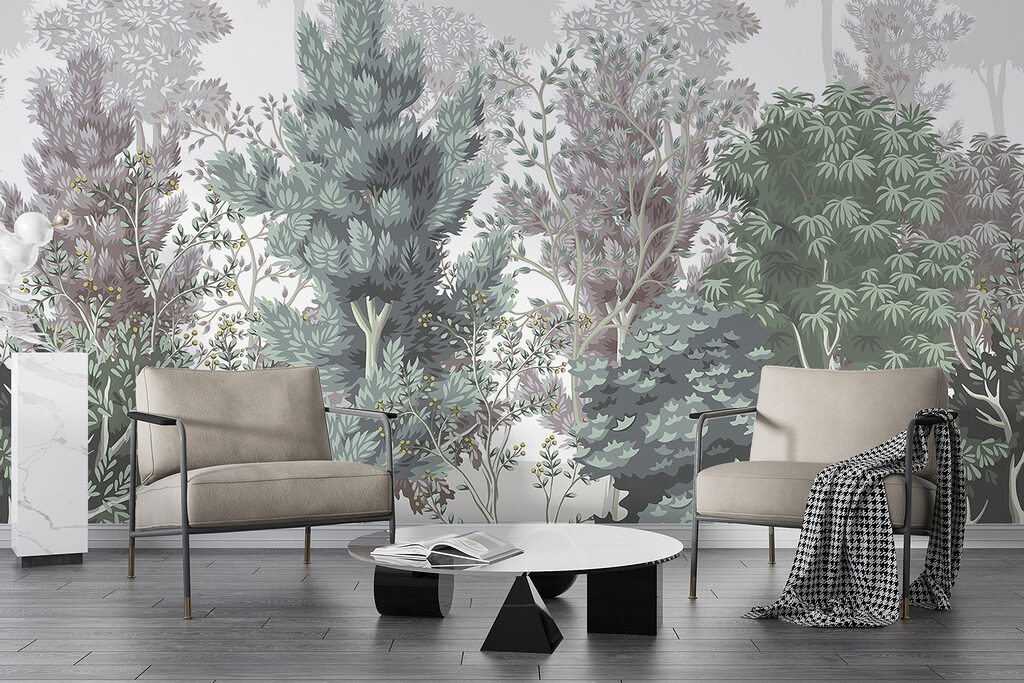 Group of trees and bushes Group of trees and bushes