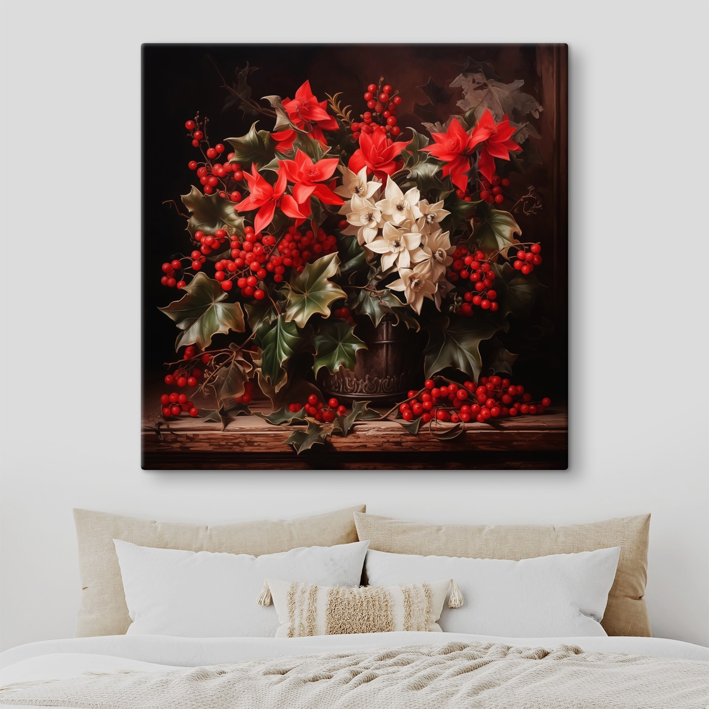 Painting of flowers and berries