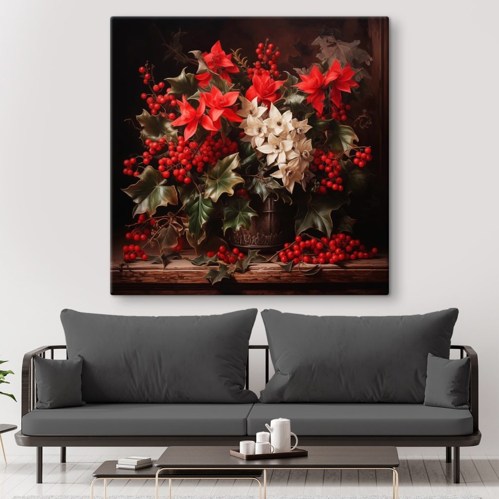 Painting of flowers and berries Painting of flowers and berries