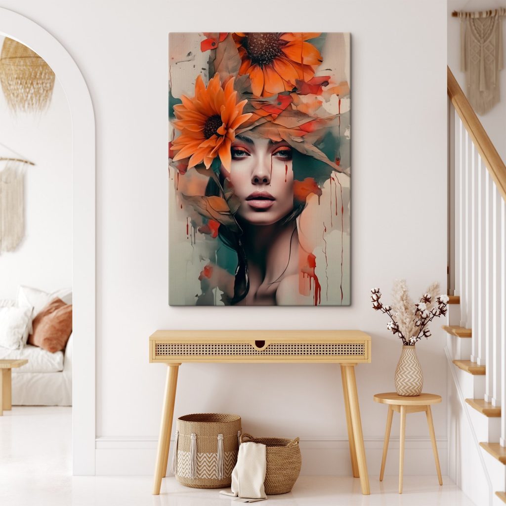 Woman with flowers in her hair