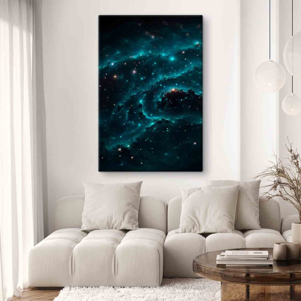 Galaxy in space with stars