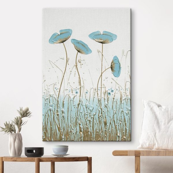 Painting of flowers in a field Painting of flowers in a field