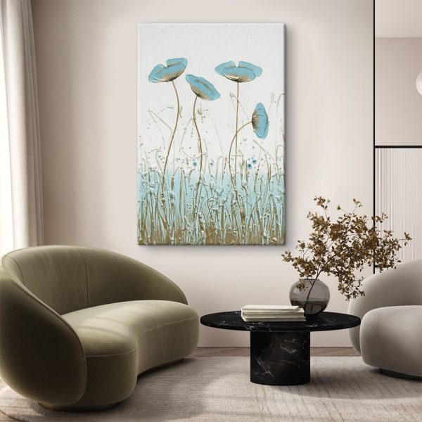 Painting of flowers in a field Painting of flowers in a field