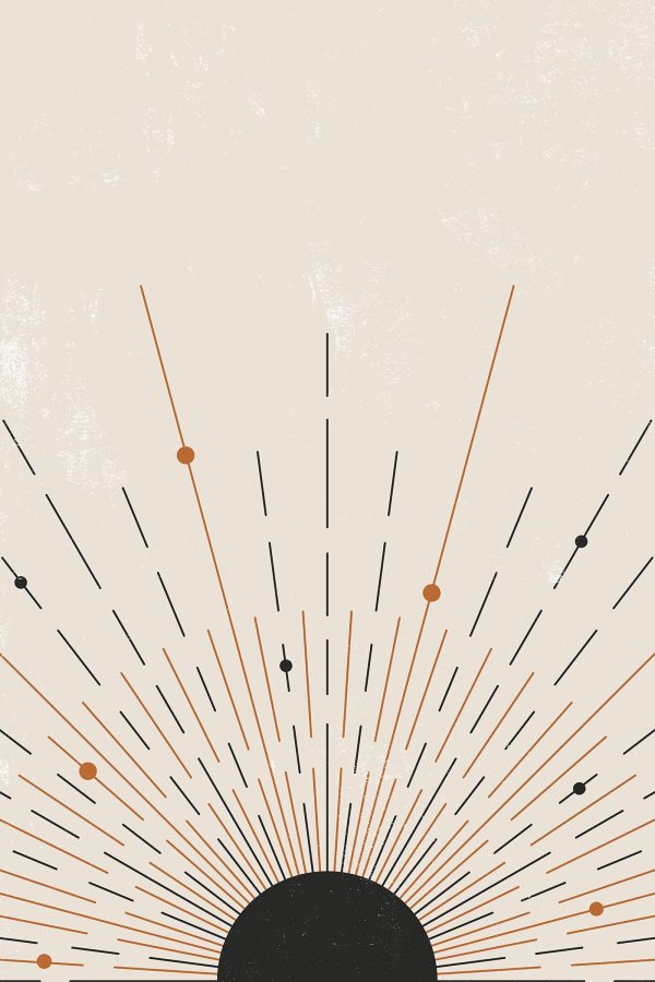 Sunburst with lines and dots Sunburst with lines and dots