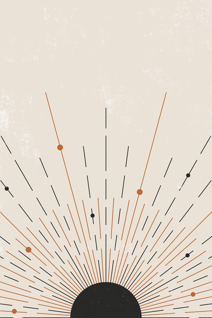 Sunburst with lines and dots Sunburst with lines and dots