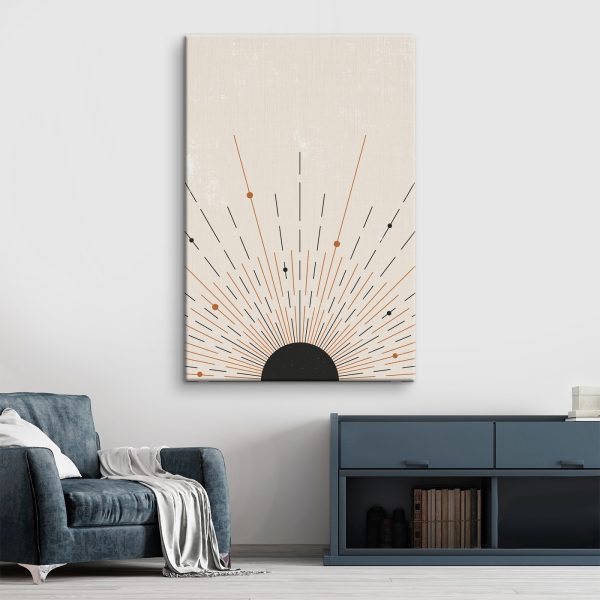 Sunburst with lines and dots Sunburst with lines and dots