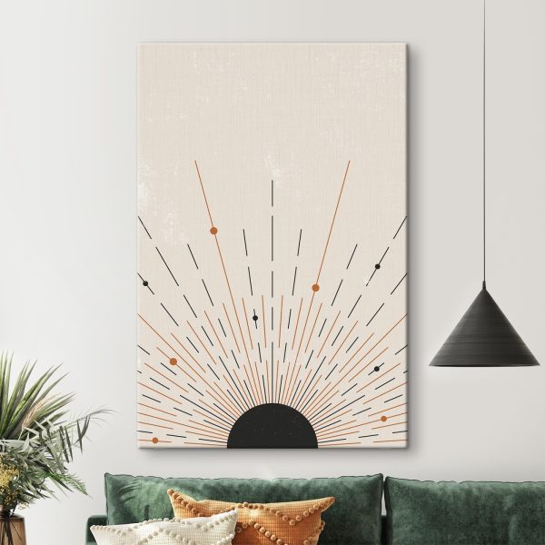 Sunburst with lines and dots Sunburst with lines and dots