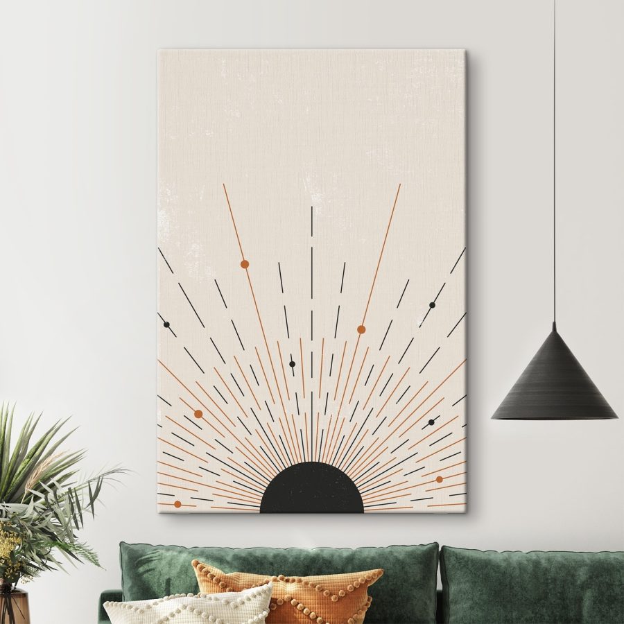 Sunburst with lines and dots Sunburst with lines and dots