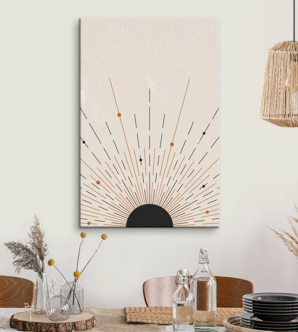 Sunburst with lines and dots Sunburst with lines and dots