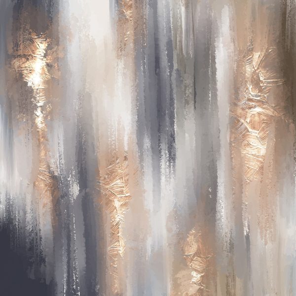 Metallic strokes meet muted tones Metallic strokes meet muted tones