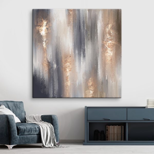 Metallic strokes meet muted tones Metallic strokes meet muted tones