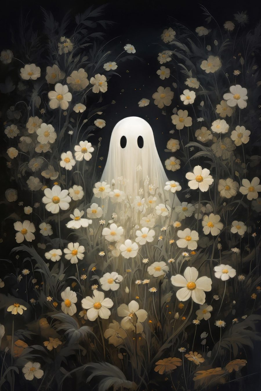 Ghost in a field of flowers Ghost in a field of flowers