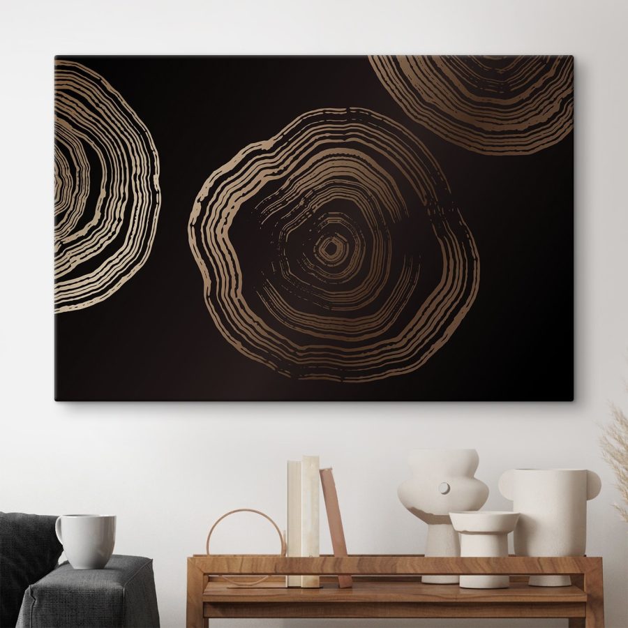 Group of rings on a black background Group of rings on a black background