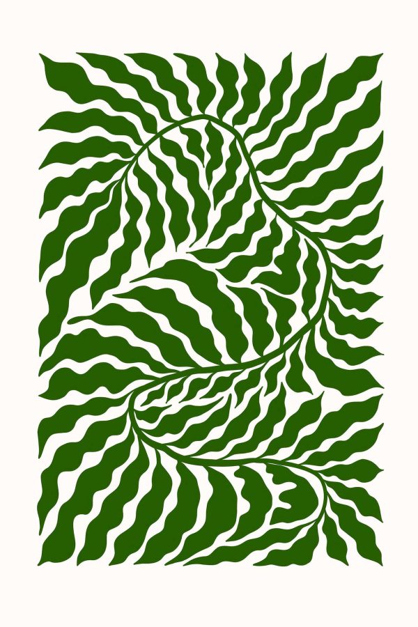 Green and white pattern Green and white pattern