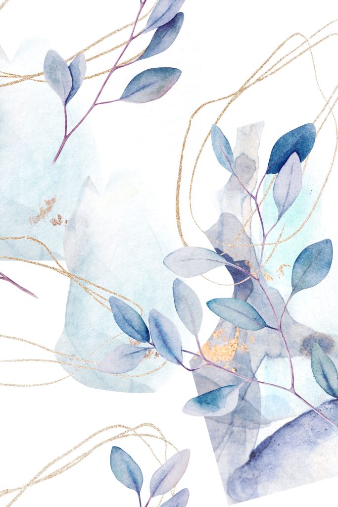Elegance in Watercolor and Leaves Elegance in Watercolor and Leaves