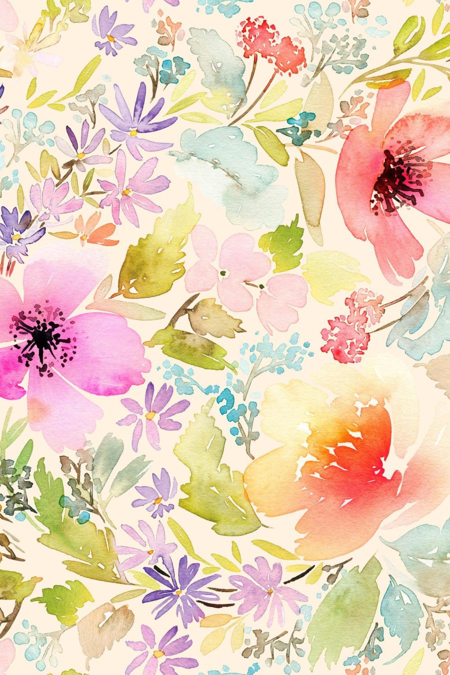 Watercolor painting of flowers Watercolor painting of flowers