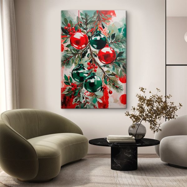 Painting of ornaments on a branch Painting of ornaments on a branch