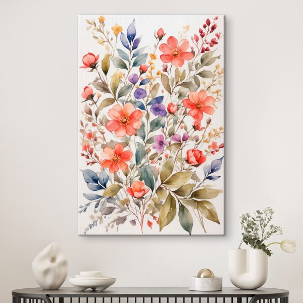 Painting of flowers and leaves Painting of flowers and leaves