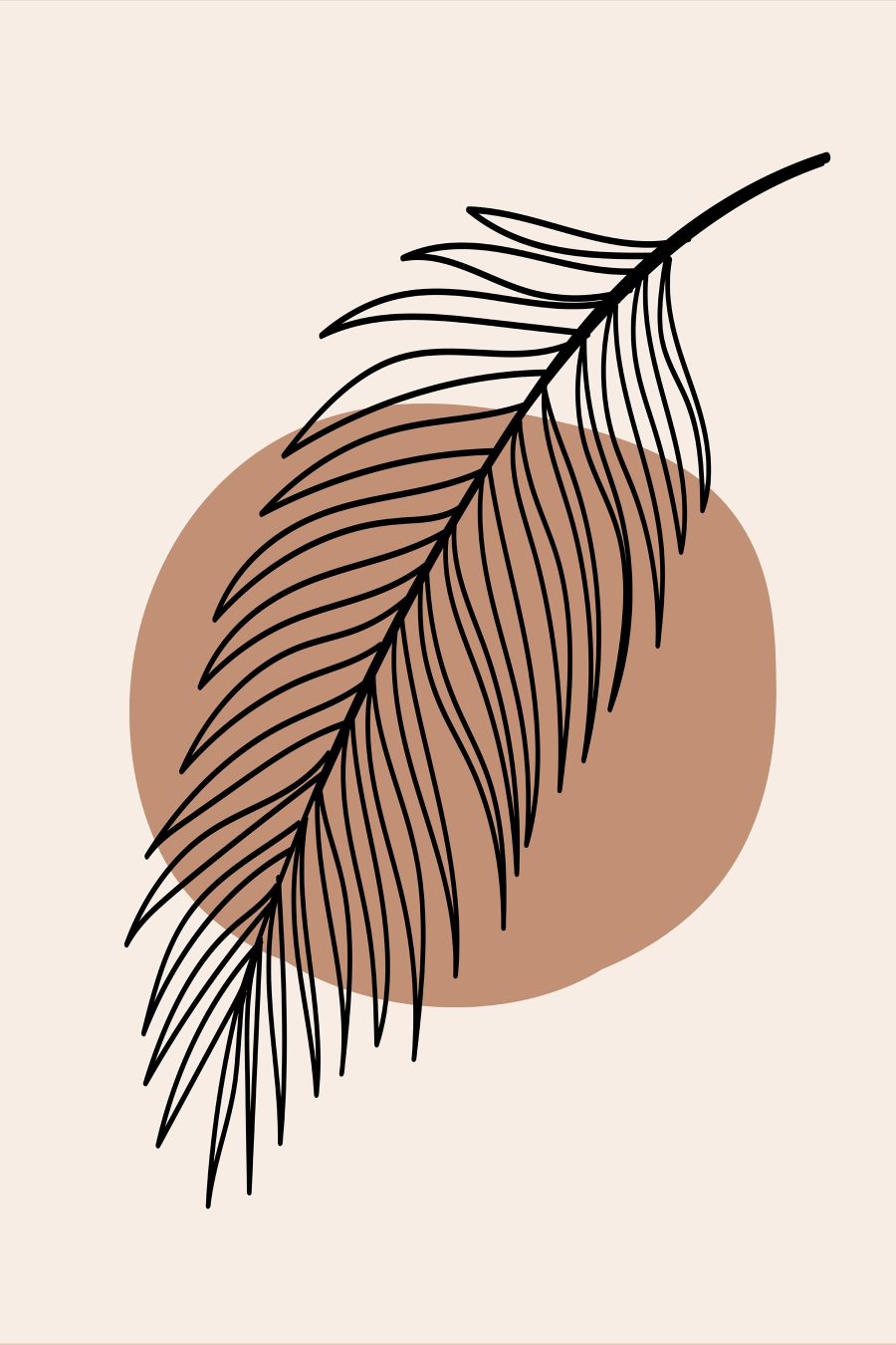 Black and white drawing of a leaf Black and white drawing of a leaf