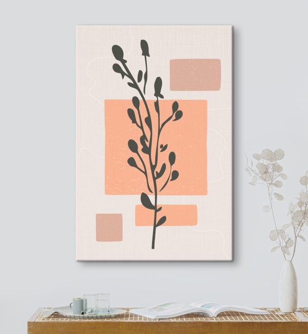Plant with leaves and squares Plant with leaves and squares