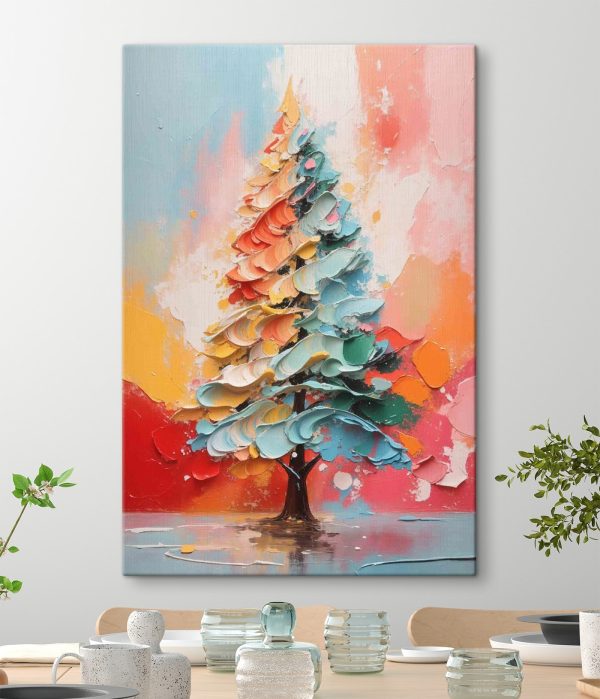 Painting of a tree with different colors Painting of a tree with different colors