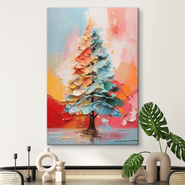 Painting of a tree with different colors Painting of a tree with different colors