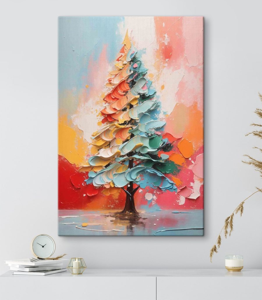 Painting of a tree with different colors Painting of a tree with different colors