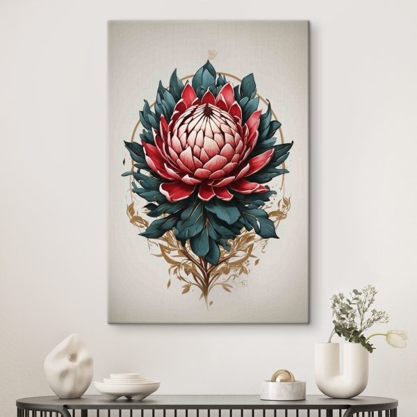 Blossoming Elegance in Crimson and Emerald Blossoming Elegance in Crimson and Emerald