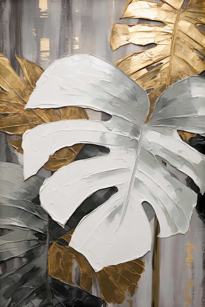 Elegant leaves in muted tones
