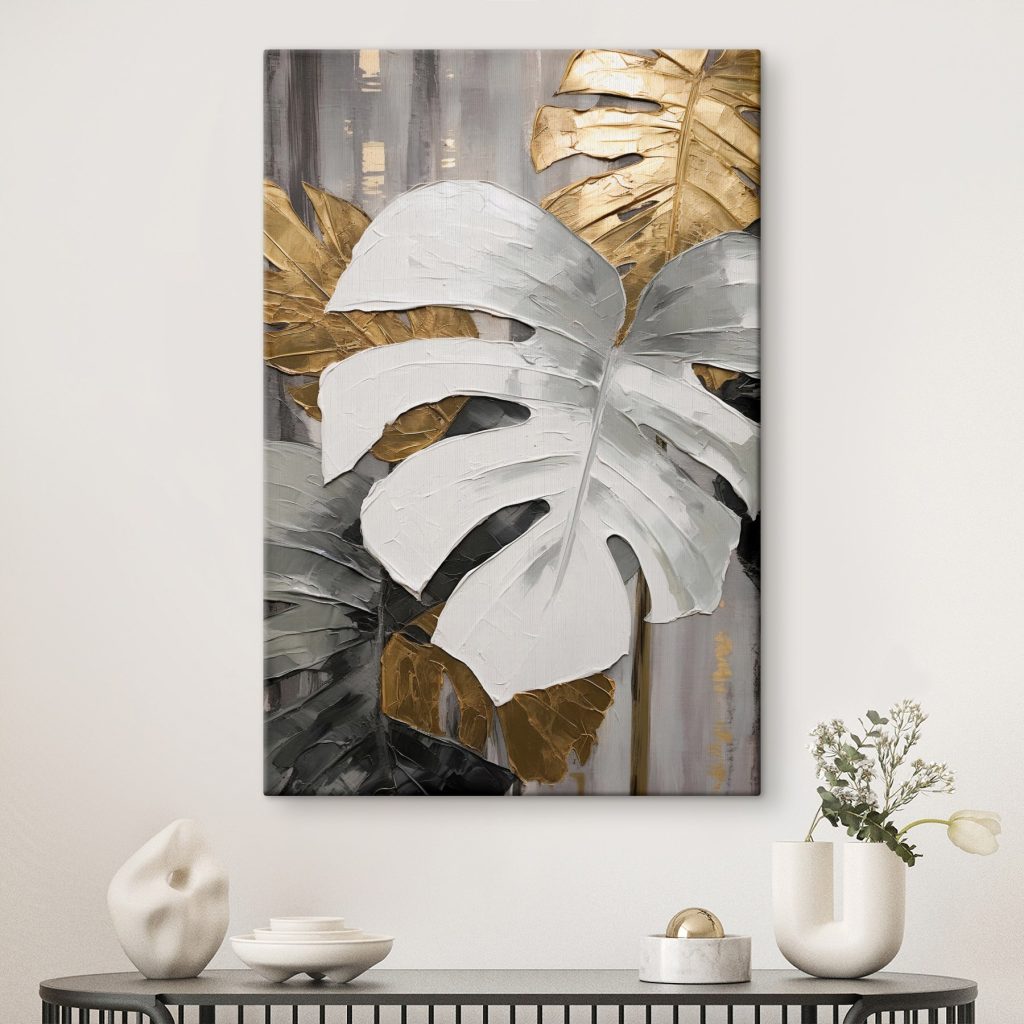 Elegant leaves in muted tones