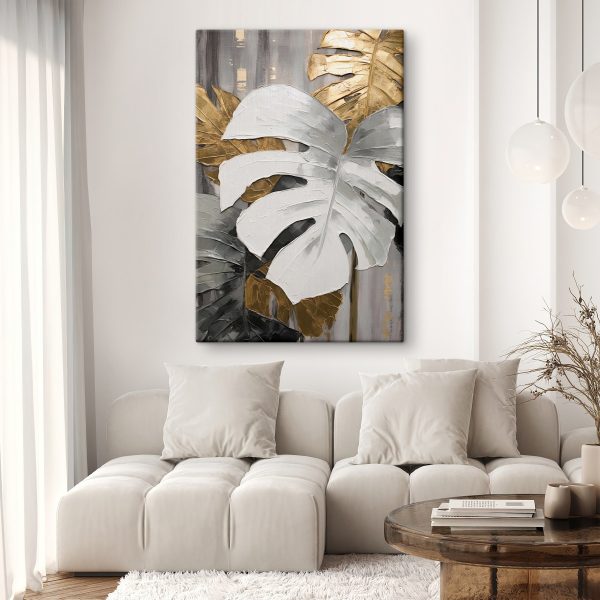 Elegant leaves in muted tones