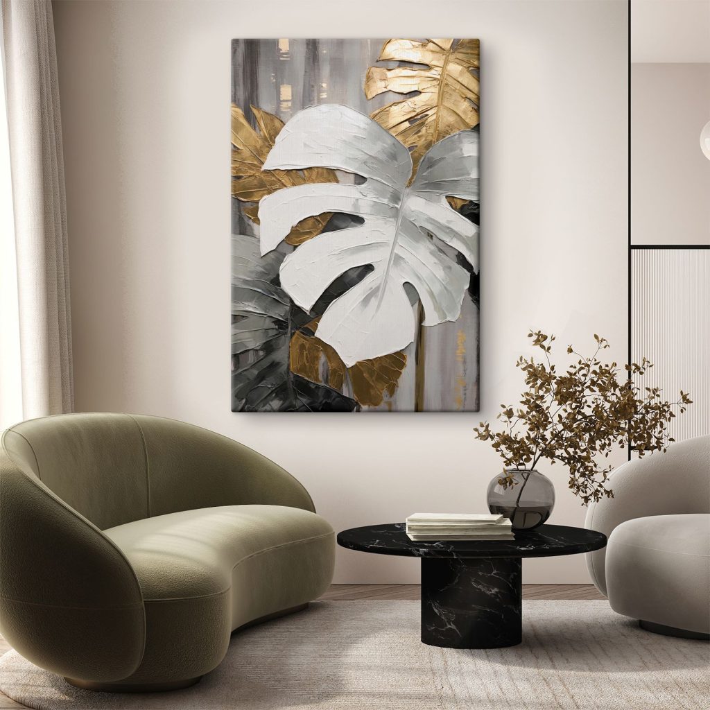 Elegant leaves in muted tones